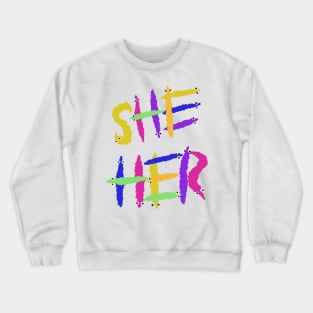 Worm on a string pronouns Crewneck Sweatshirt